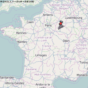 Romilly-sur-Seine Karte Frankreich