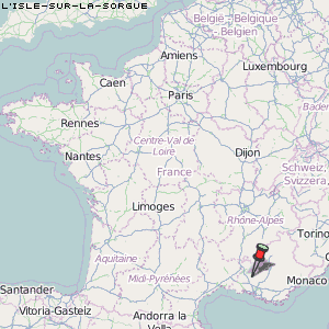 L'Isle-sur-la-Sorgue Karte Frankreich