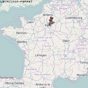 Levallois-Perret Karte Frankreich