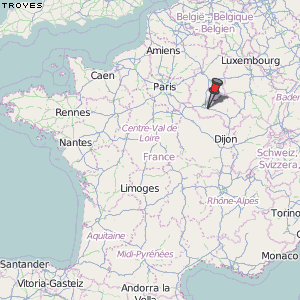 Troyes Karte Frankreich
