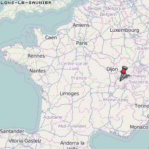 Lons-le-Saunier Karte Frankreich