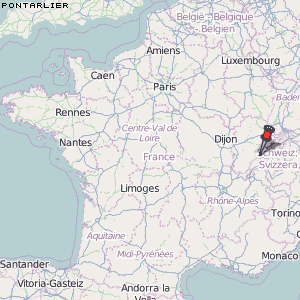 Pontarlier Karte Frankreich