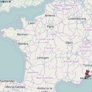 Vence Karte Frankreich