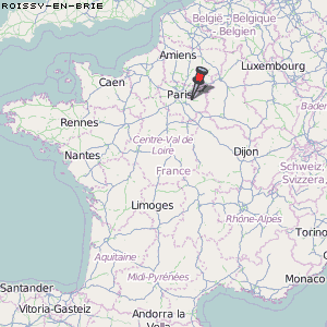 Roissy-en-Brie Karte Frankreich
