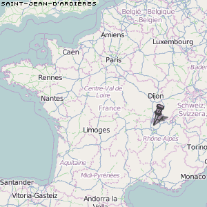 Saint-Jean-d'Ardières Karte Frankreich