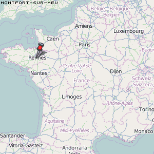Montfort-sur-Meu Karte Frankreich