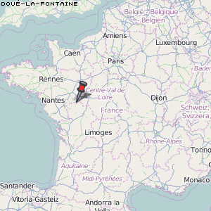 Doué-la-Fontaine Karte Frankreich