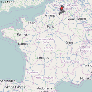 Busigny Karte Frankreich