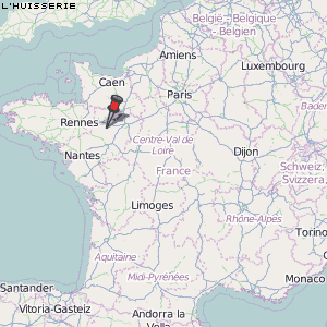 L'Huisserie Karte Frankreich