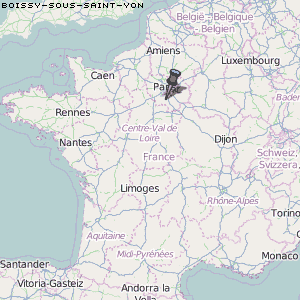 Boissy-sous-Saint-Yon Karte Frankreich