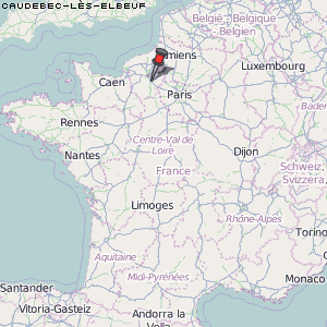 Caudebec-lès-Elbeuf Karte Frankreich