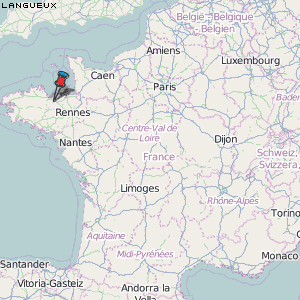 Langueux Karte Frankreich