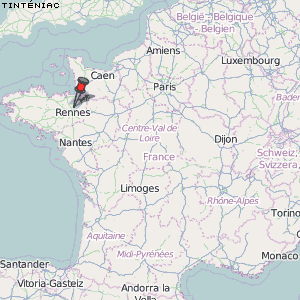 Tinténiac Karte Frankreich