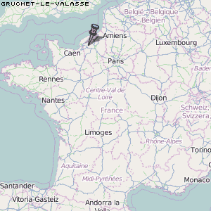 Gruchet-le-Valasse Karte Frankreich