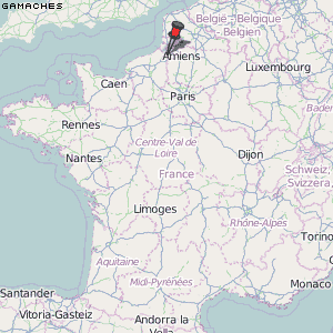 Gamaches Karte Frankreich