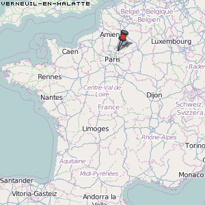 Verneuil-en-Halatte Karte Frankreich