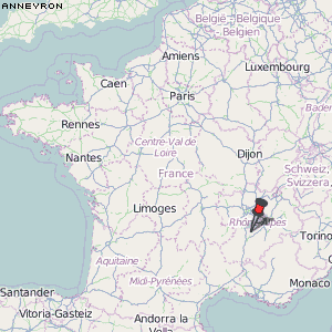 Anneyron Karte Frankreich
