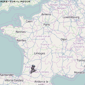 Aire-sur-l'Adour Karte Frankreich