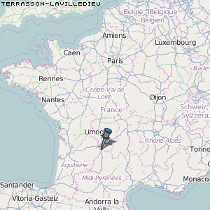 Terrasson-Lavilledieu Karte Frankreich