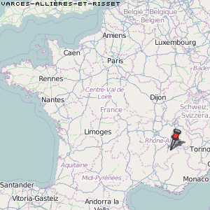 Varces-Allières-et-Risset Karte Frankreich