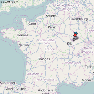 Selongey Karte Frankreich