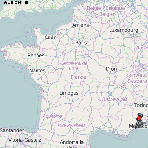 Valbonne Karte Frankreich