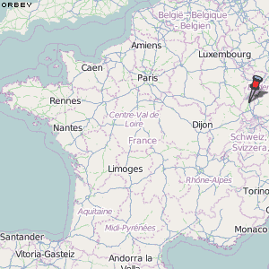 Orbey Karte Frankreich