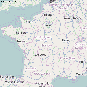 Ghyvelde Karte Frankreich