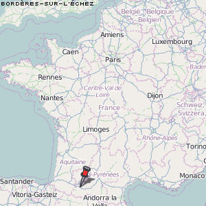 Bordères-sur-l'Échez Karte Frankreich
