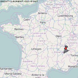 Saint-Laurent-du-Pont Karte Frankreich