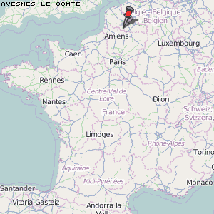 Avesnes-le-Comte Karte Frankreich
