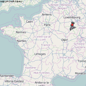 Neufchâteau Karte Frankreich