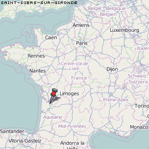 Saint-Ciers-sur-Gironde Karte Frankreich