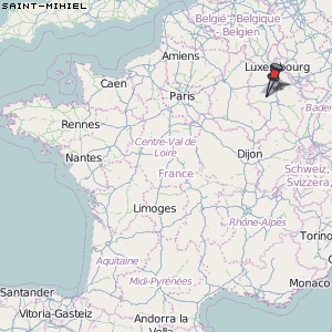 Saint-Mihiel Karte Frankreich