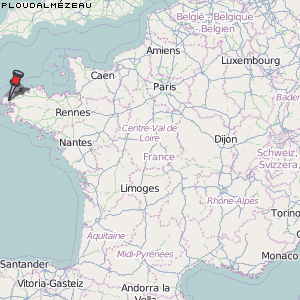 Ploudalmézeau Karte Frankreich