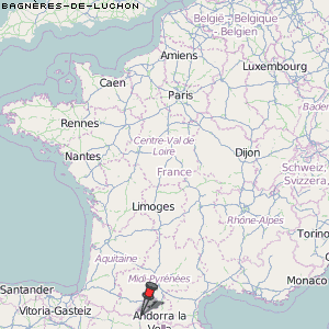 Bagnères-de-Luchon Karte Frankreich