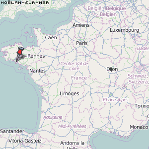 Moëlan-sur-Mer Karte Frankreich