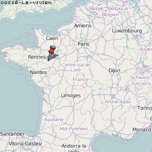 Cossé-le-Vivien Karte Frankreich