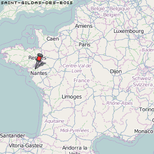 Saint-Gildas-des-Bois Karte Frankreich