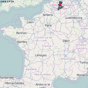 Crespin Karte Frankreich