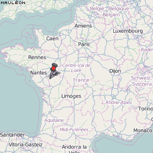 Mauléon Karte Frankreich