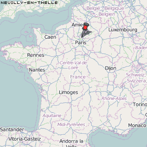 Neuilly-en-Thelle Karte Frankreich