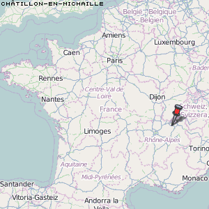 Châtillon-en-Michaille Karte Frankreich
