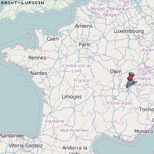 Saint-Lupicin Karte Frankreich