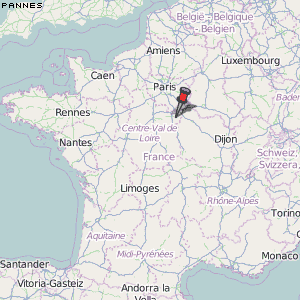 Pannes Karte Frankreich