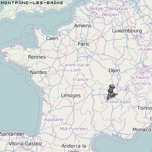 Montrond-les-Bains Karte Frankreich