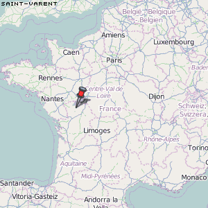 Saint-Varent Karte Frankreich