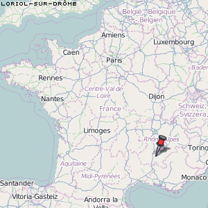 Loriol-sur-Drôme Karte Frankreich