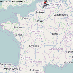 Auchy-les-Mines Karte Frankreich