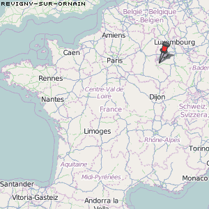 Revigny-sur-Ornain Karte Frankreich